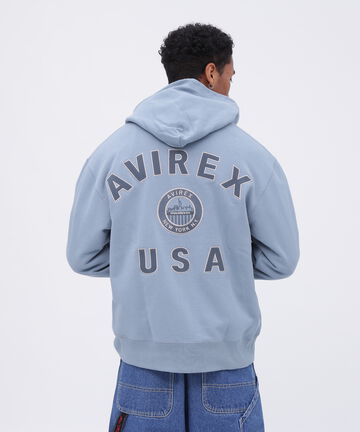 VARSITY LOGO ZIP SWEAT PARKA NYC / ジップ スウェット パーカー