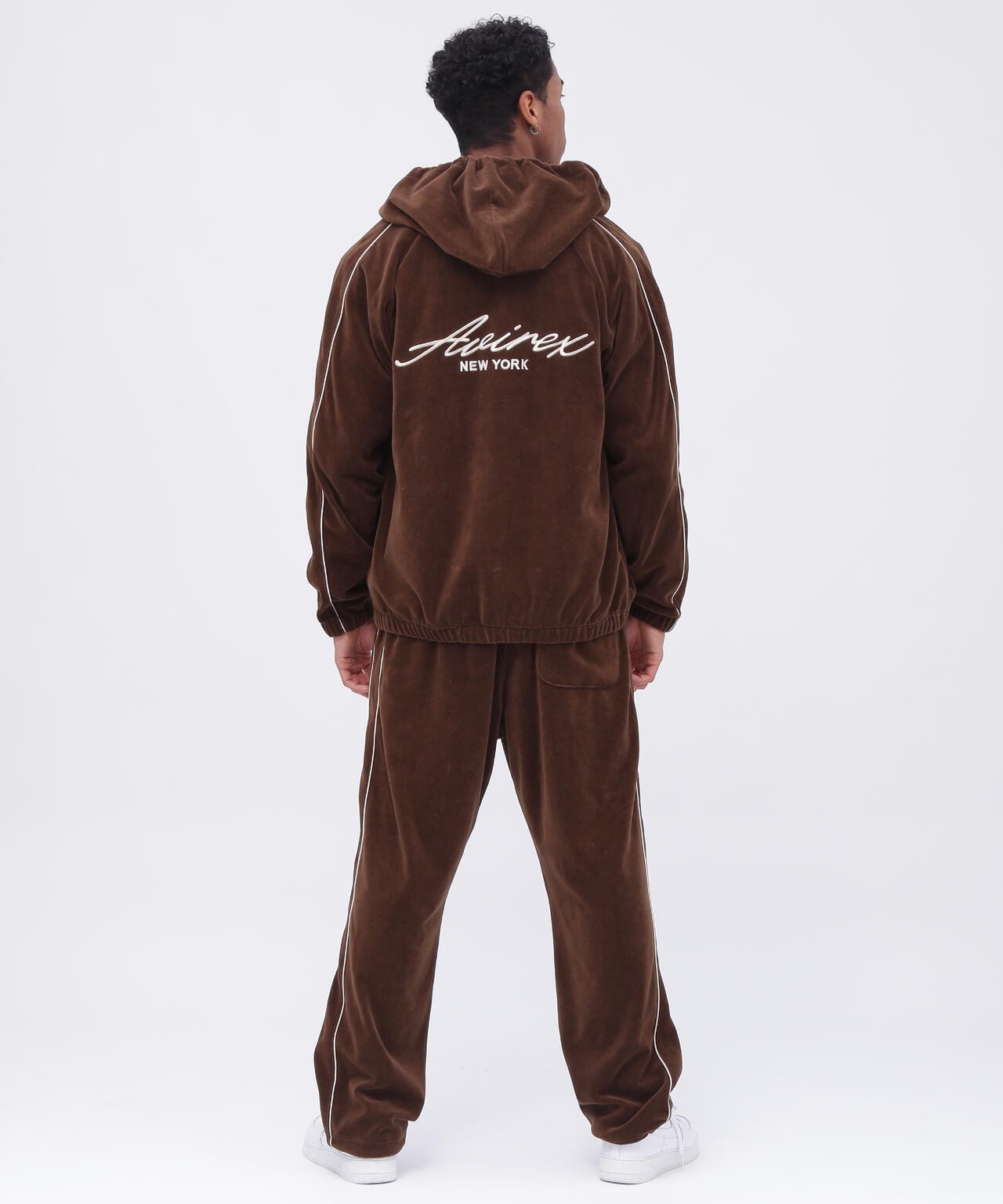 VELOUR ZIP PRAKA CURSIVE LOGO / ベロア ジップ パーカー カーシブロ