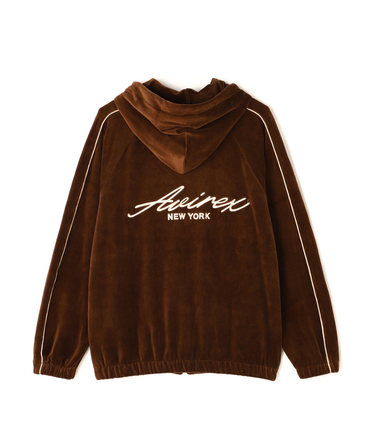 VELOUR ZIP PRAKA CURSIVE LOGO / ベロア ジップ パーカー カーシブロ | AVIREX ( アヴィレックス ) |  US ONLINE STORE（US オンラインストア）