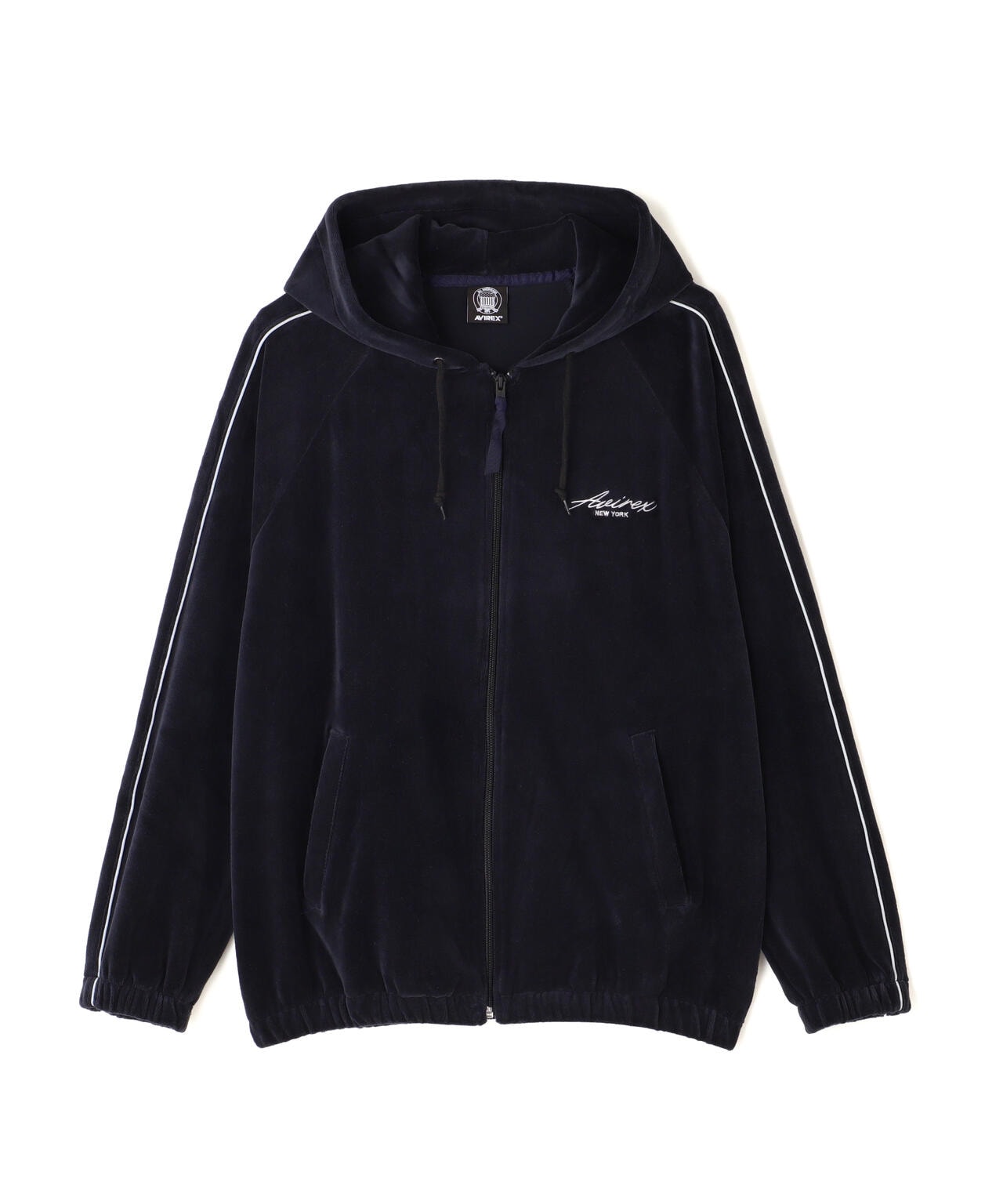 VELOUR ZIP PRAKA CURSIVE LOGO / ベロア ジップ パーカー カーシブロ