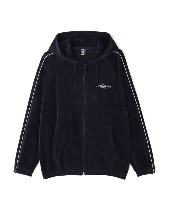 VELOUR ZIP PRAKA CURSIVE LOGO / ベロア ジップ パーカー カーシブロ