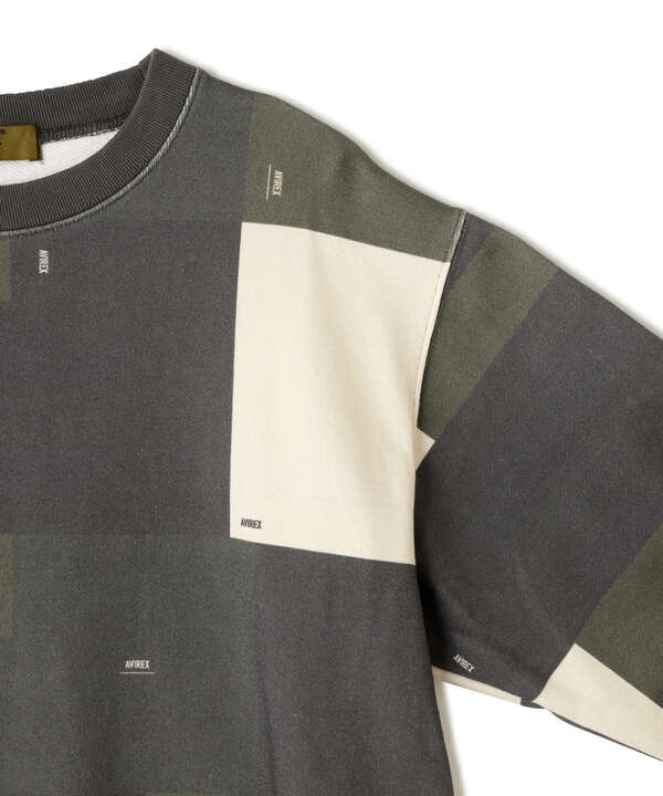 CREW NECK SWAET GEOMETRY / クルー ネック スウェット ジオメトリー / AVIREX / アヴィレックス