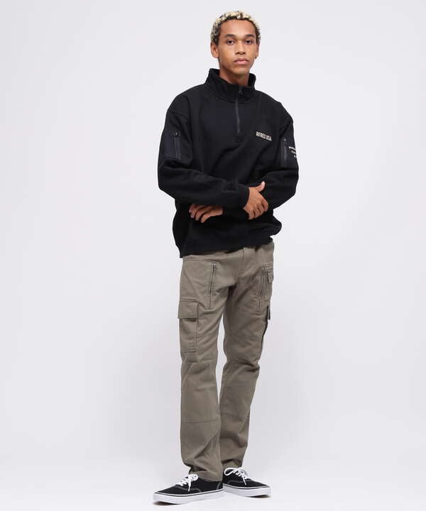 《WEB限定》HALF ZIP FATIGUE SWEAT/ハーフジップ ファティーグ スウェット