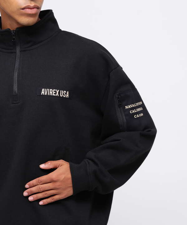 《WEB限定》HALF ZIP FATIGUE SWEAT/ハーフジップ ファティーグ スウェット