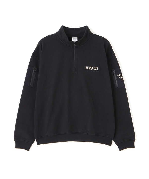 《WEB限定》HALF ZIP FATIGUE SWEAT/ハーフジップ ファティーグ スウェット