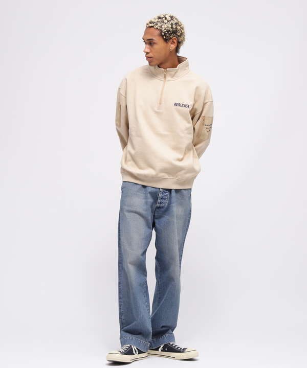 《WEB限定》HALF ZIP FATIGUE SWEAT/ハーフジップ ファティーグ スウェット