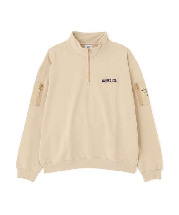 《WEB限定》HALF ZIP FATIGUE SWEAT/ハーフジップ ファティーグ スウェット