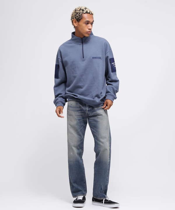 《WEB限定》HALF ZIP FATIGUE SWEAT/ハーフジップ ファティーグ スウェット