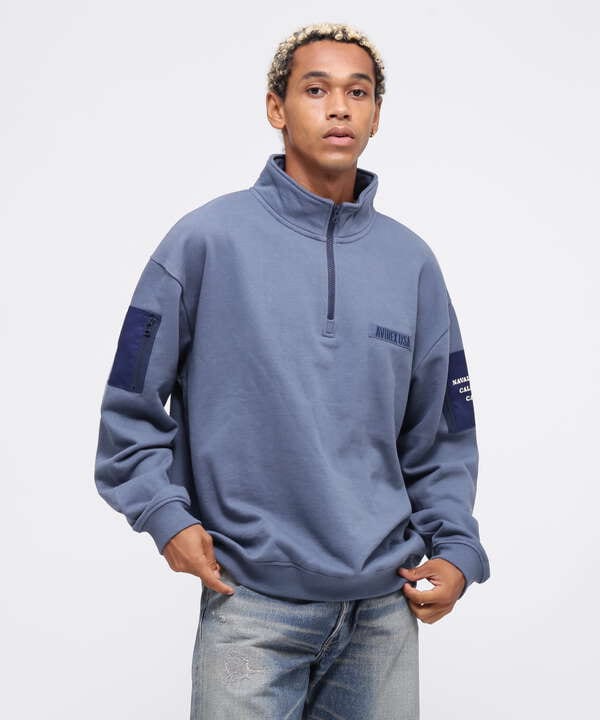 《WEB限定》HALF ZIP FATIGUE SWEAT/ハーフジップ ファティーグ スウェット