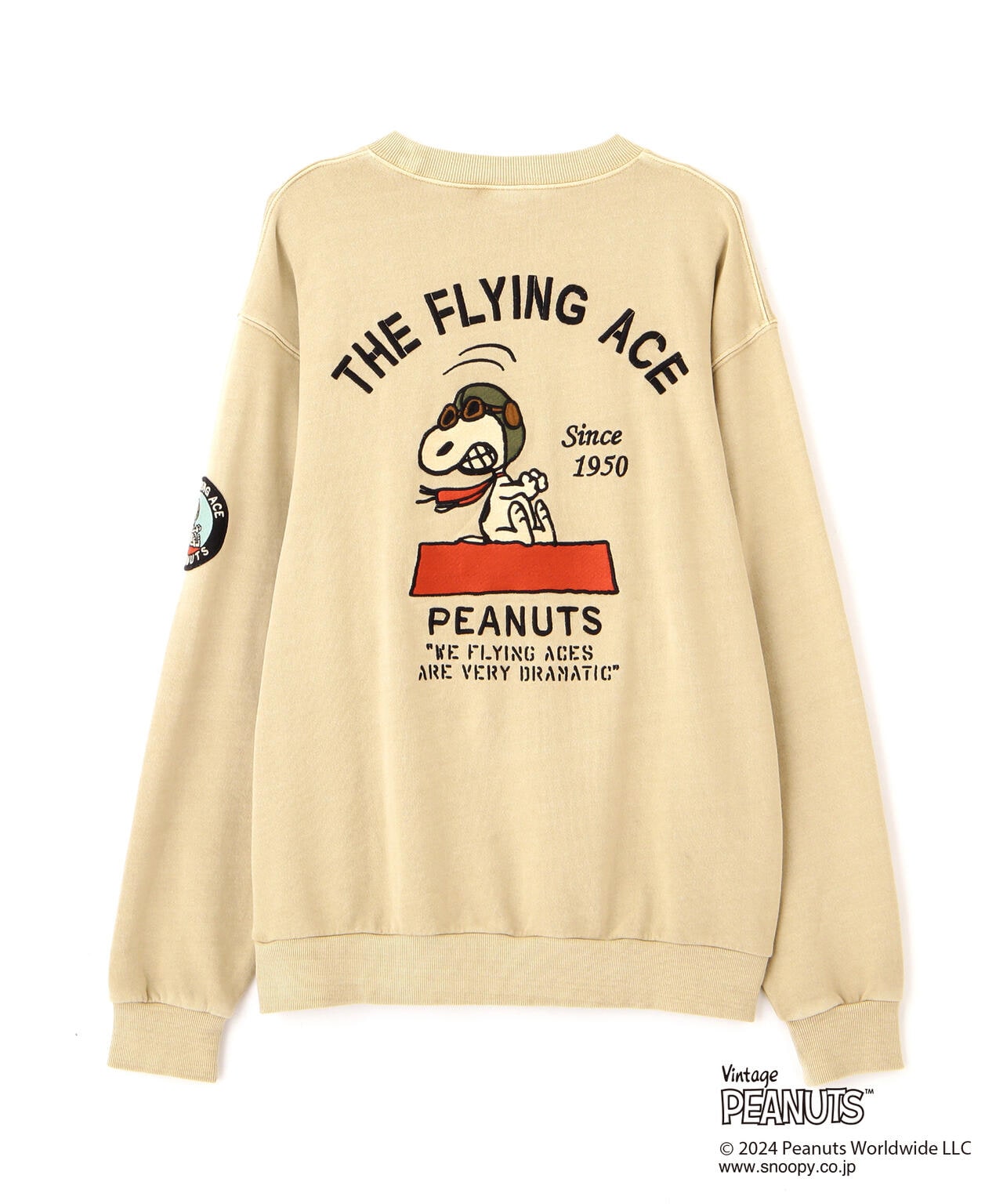 《AVIREX × PEANUTS》CREWNECK SWEAT "FLYING ACE" / クルーネック スウェット 