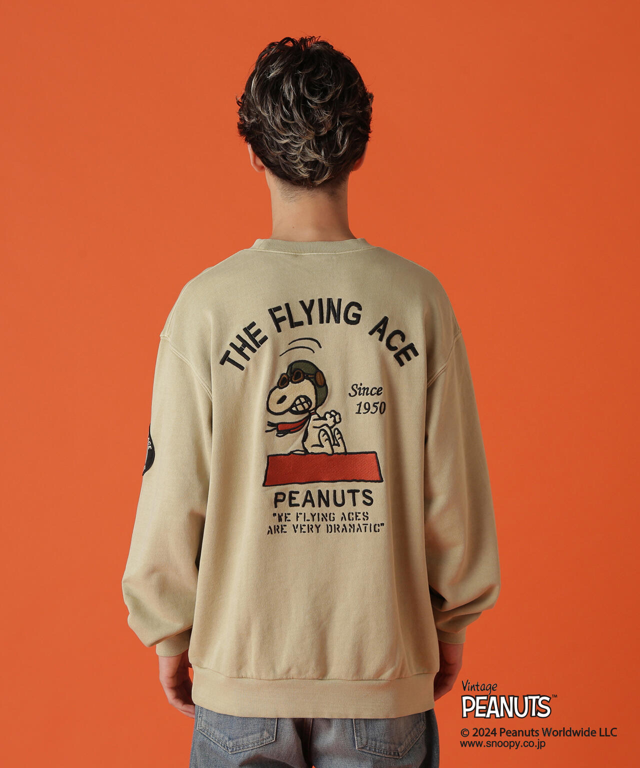 《AVIREX × PEANUTS》CREWNECK SWEAT "FLYING ACE" / クルーネック スウェット 