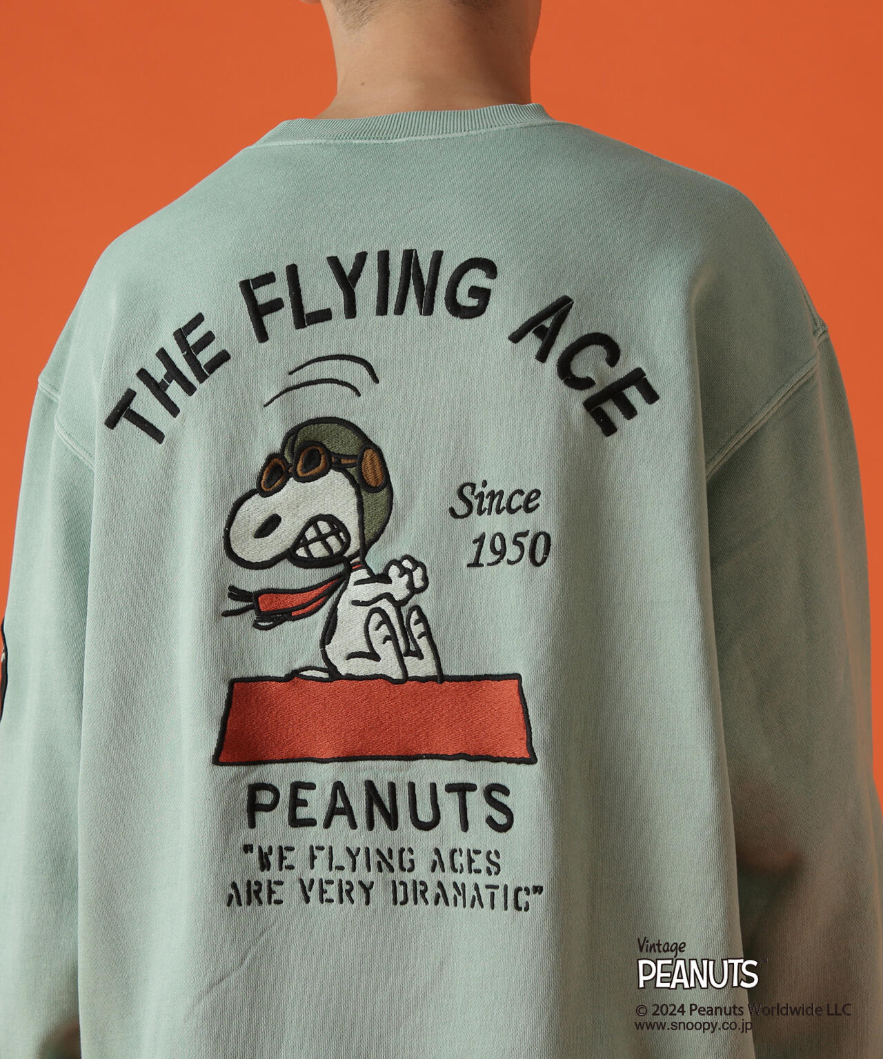 《AVIREX × PEANUTS》CREWNECK SWEAT "FLYING ACE" / クルーネック スウェット 