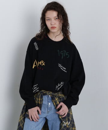 《直営店限定》HAND LIKE EMBROIDERY SWEAT/ハンドライク刺繍スウェット