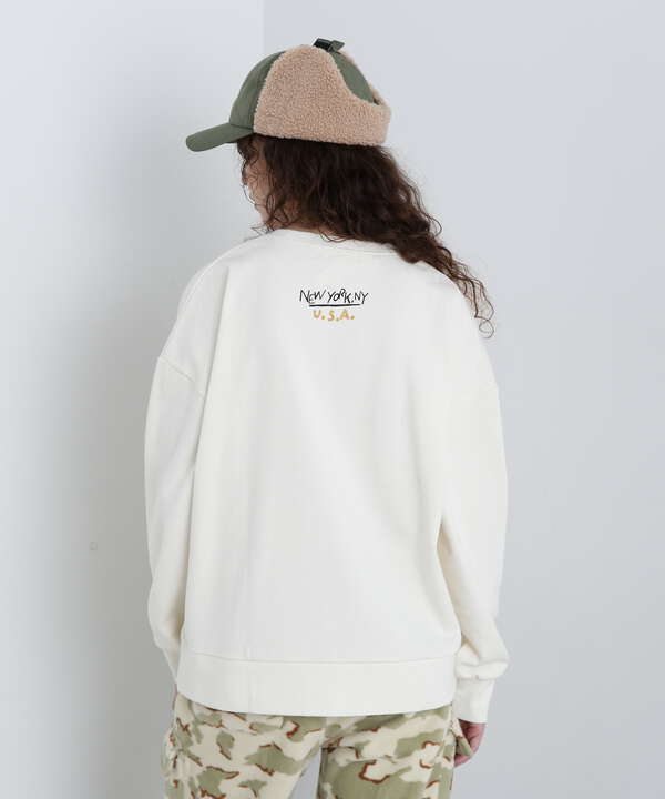 《直営店限定》HAND LIKE EMBROIDERY SWEAT/ハンドライク刺繍スウェット