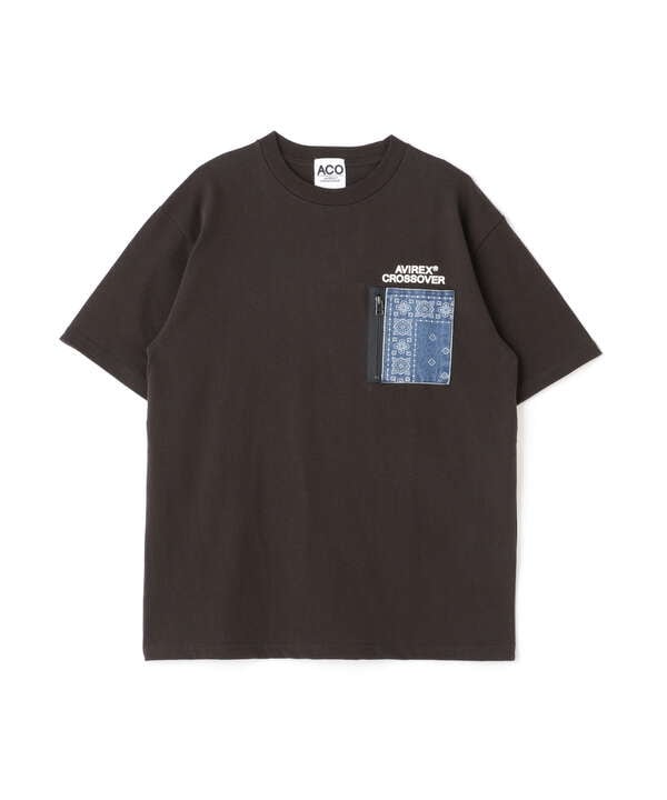 《CROSSOVER》DENIM POCKET T-SHIRT / クロスオーバー デニム ポケット Tシャツ  / AVIREX 