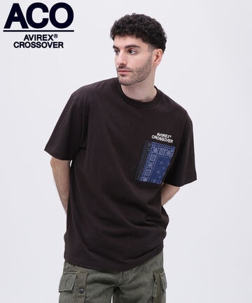 《CROSSOVER》DENIM POCKET T-SHIRT / クロスオーバー デニム ポケット Tシャツ  / AVIREX 