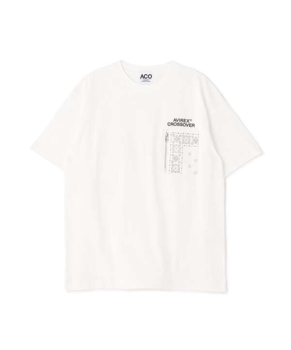 《CROSSOVER》DENIM POCKET T-SHIRT / クロスオーバー デニム ポケット Tシャツ  / AVIREX 