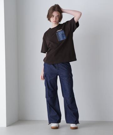 《CROSSOVER》DENIM POCKET T-SHIRT / クロスオーバー デニム ポケット Tシャツ