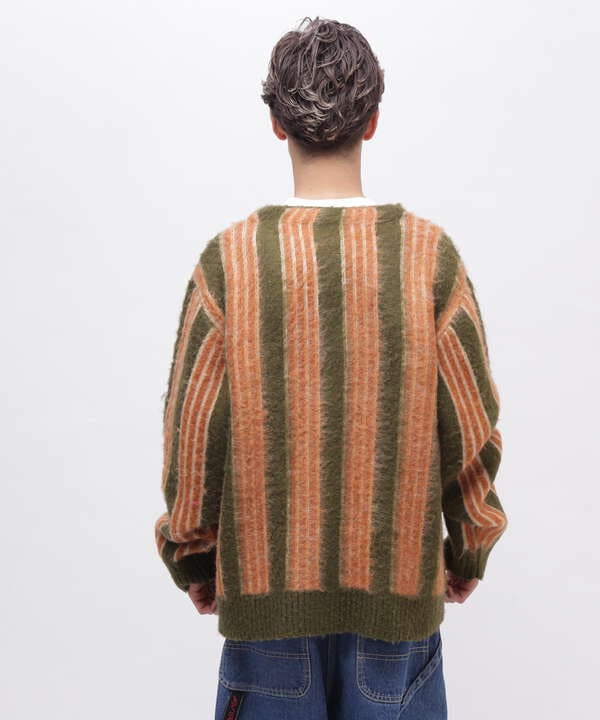 STRIPE MOHAIR LIKE CARDIGAN / ストライプ モヘア ライク カーディガン / AVIREX / アヴィレックス