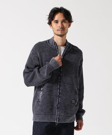 《直営店限定》FADE WASH COMMAND ZIP UP KNIT / フェイドウォッシュ コマンド ジップアップ ニット