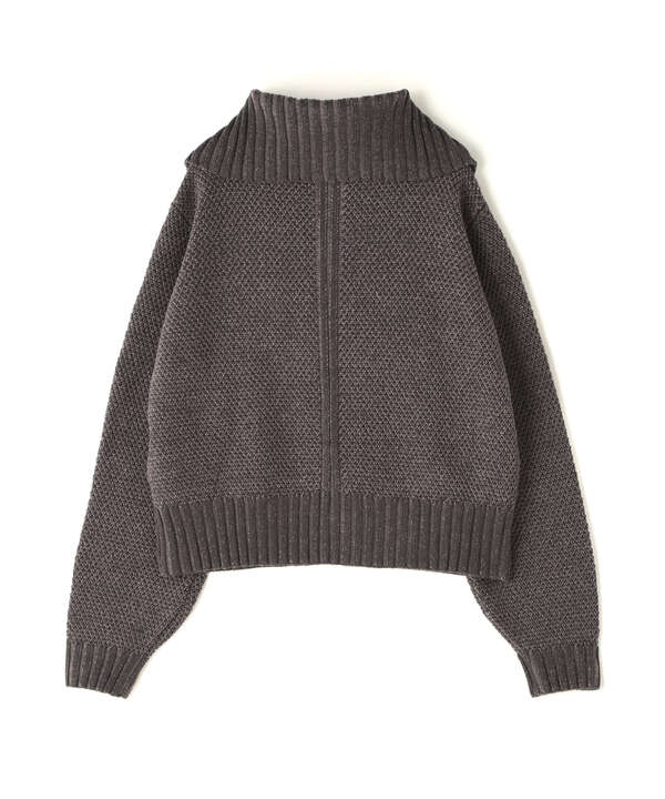 ZIP TURTLE NECK MELANGE KNIT TOPS/ジップタートルネックメランジ