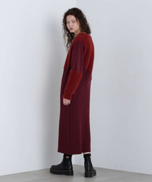 《直営店限定》FLAT×SHAGGY KNIT ONEPIECE/フラット×シャギーニット