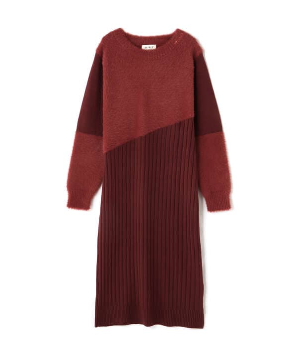 《直営店限定》FLAT×SHAGGY KNIT ONEPIECE/フラット×シャギーニット