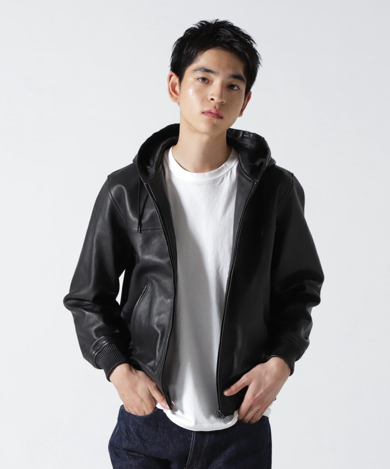 WEB&DEPOT限定》LEATHER HOODIE/レザーフードジャケット | AVIREX ( アヴィレックス ) | US ONLINE  STORE（US オンラインストア）