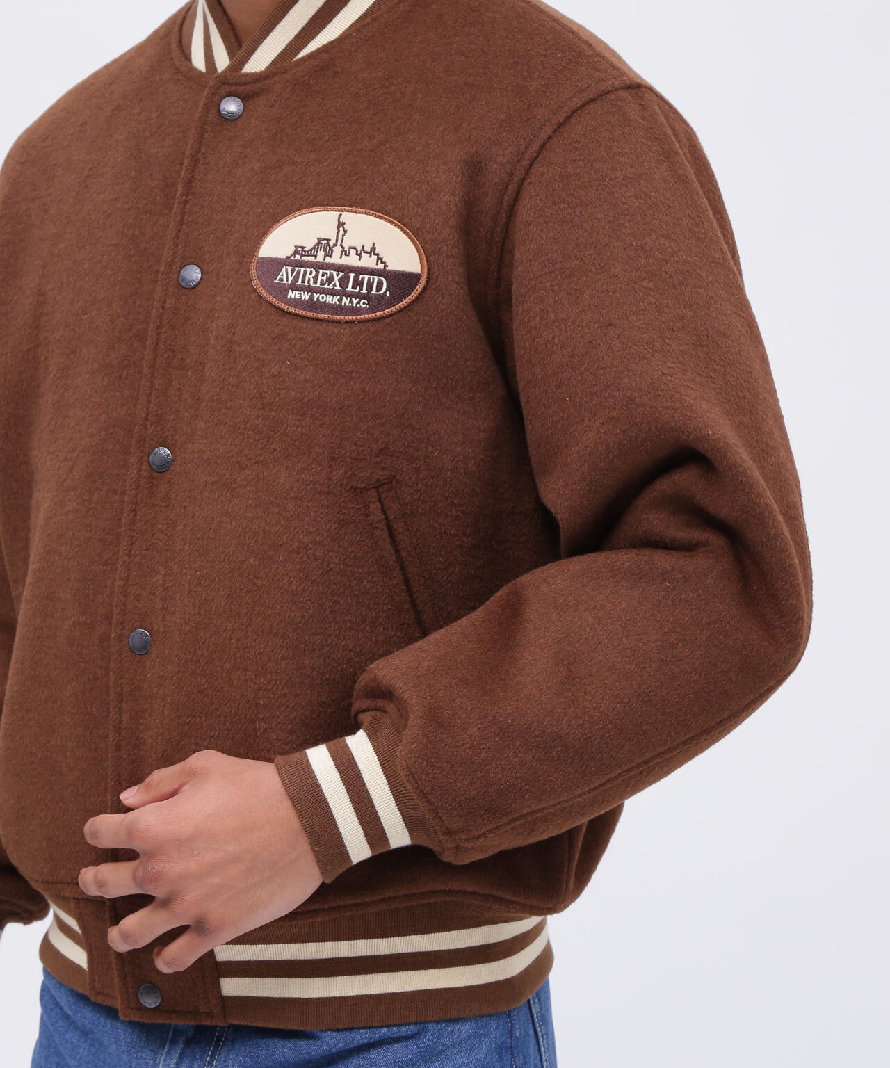 WOOL MOSSA VARSITY JACKET / ウールモッサ バーシティ ジャケット