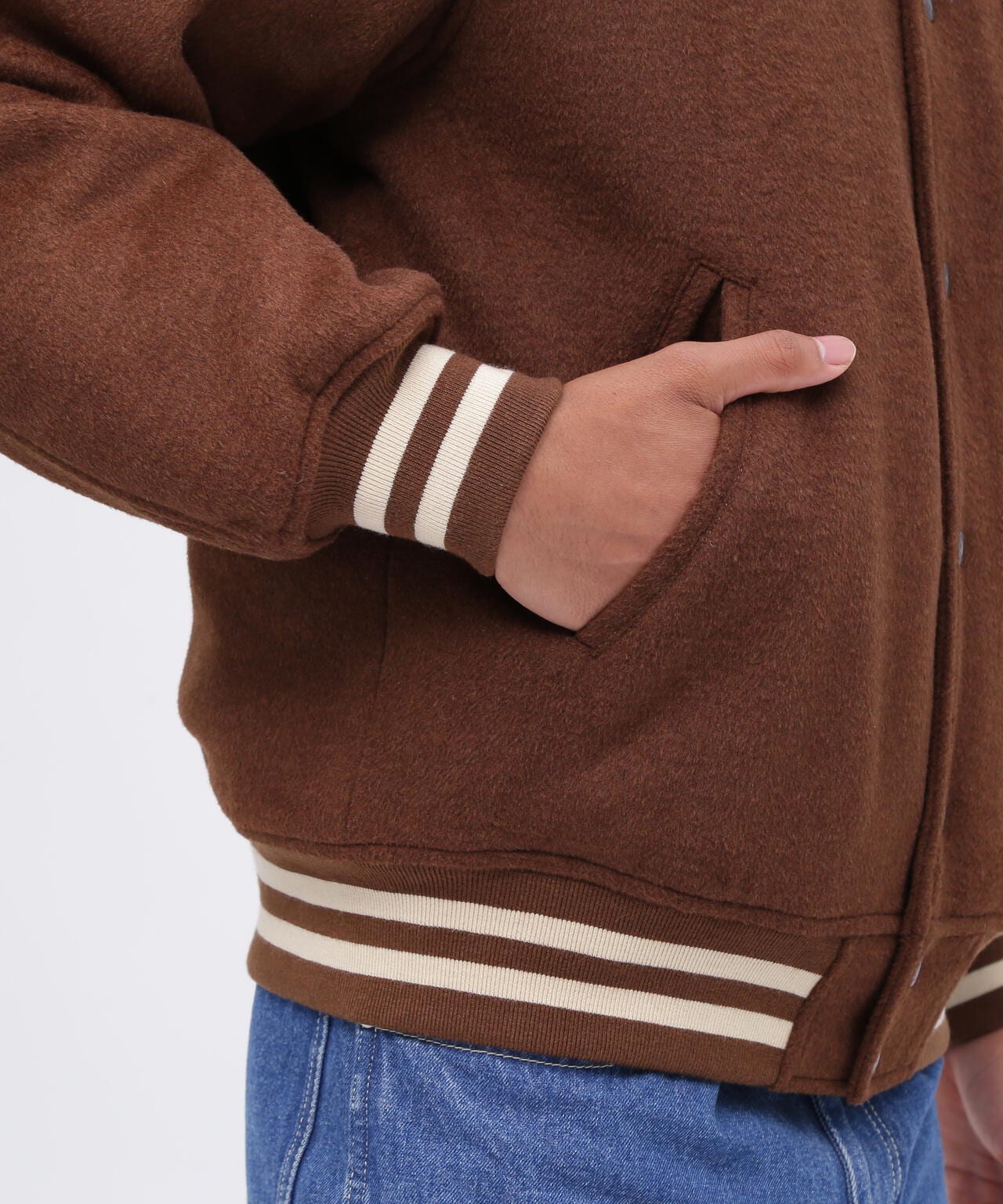 WOOL MOSSA VARSITY JACKET / ウールモッサ バーシティ ジャケット