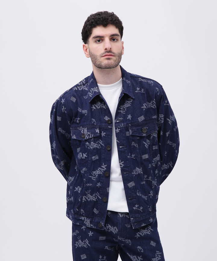 TAGGING JACQUARD DENIM JACKET/タギング ジャガード デニムジャケット