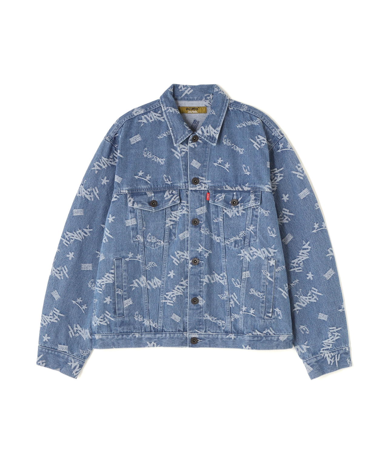 TAGGING JACQUARD DENIM JACKET/タギング ジャガード デニムジャケット