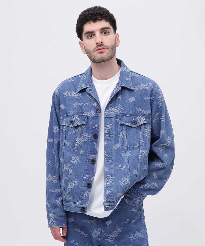 TAGGING JACQUARD DENIM JACKET/タギング ジャガード デニムジャケット