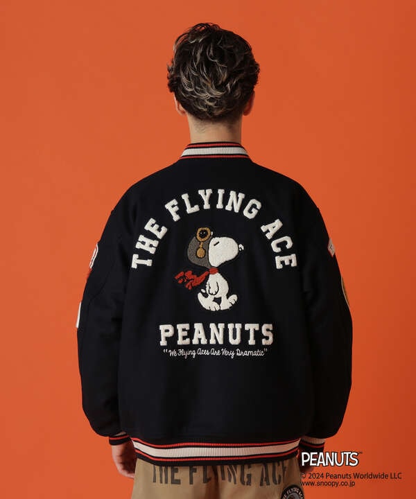 《AVIREX × PEANUTS》STADIUM JACKET "FLYING ACE" / スタジアムジャケット "フライング エース"