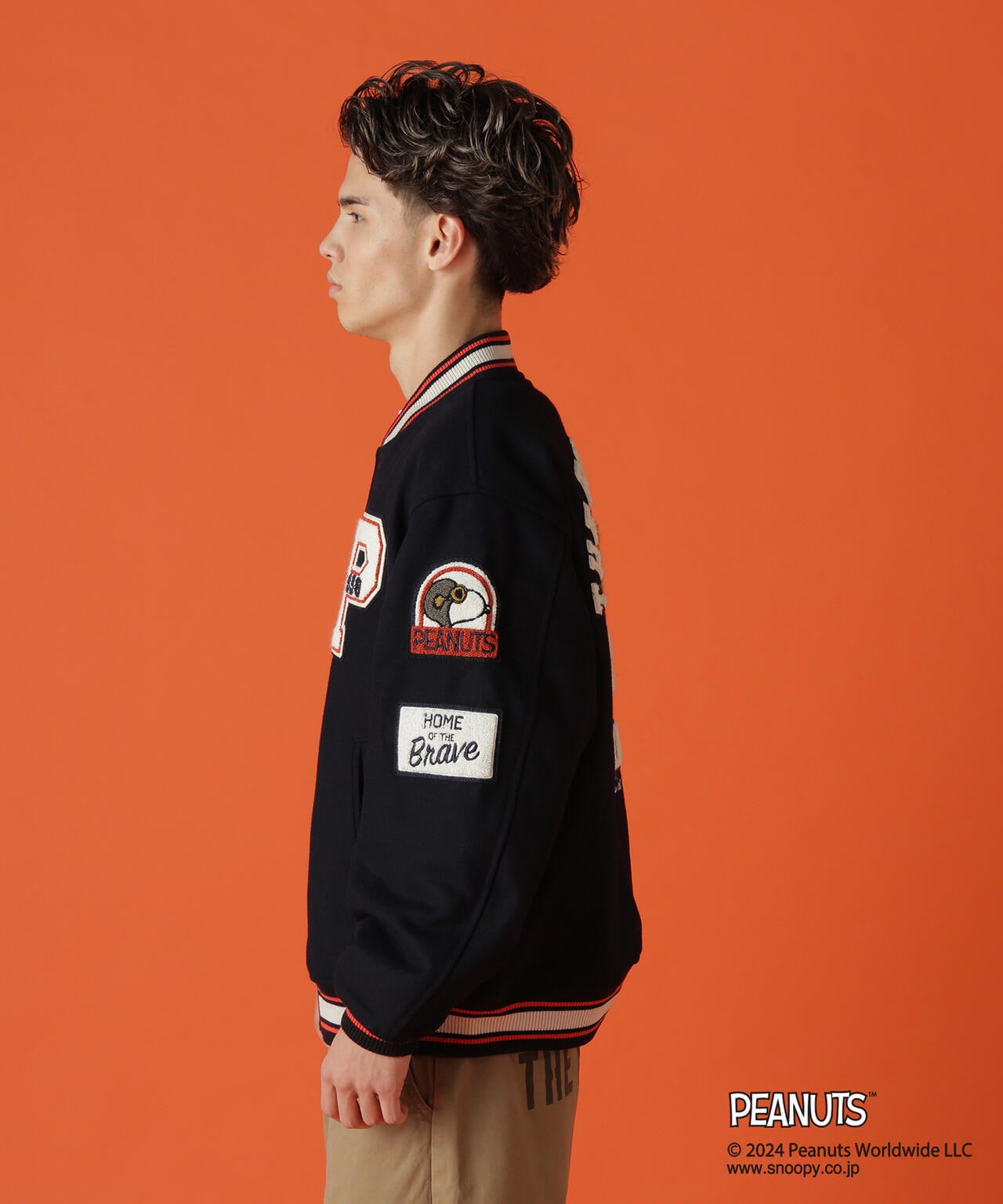 《AVIREX × PEANUTS》STADIUM JACKET "FLYING ACE" / スタジアムジャケット "フライング エース"