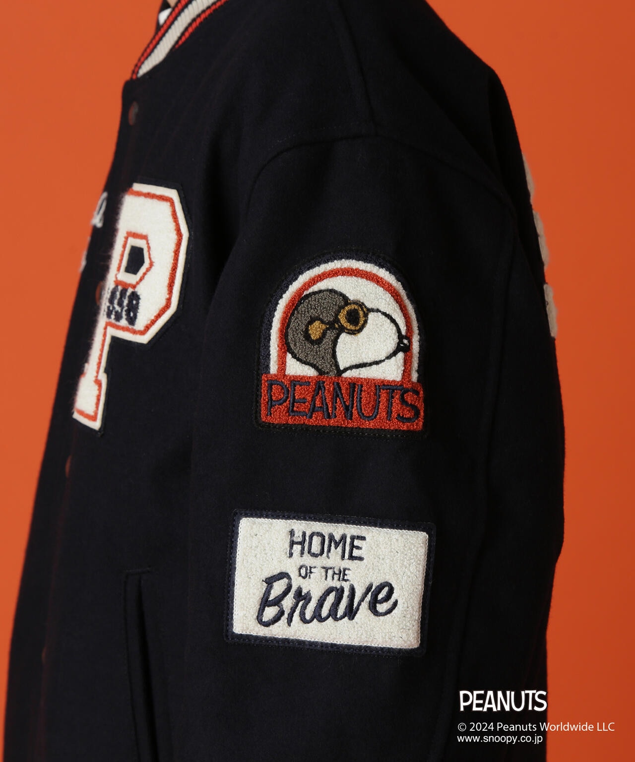 《AVIREX × PEANUTS》STADIUM JACKET "FLYING ACE" / スタジアムジャケット "フライング エース"