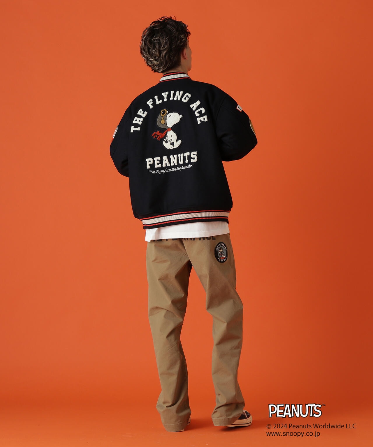 《AVIREX × PEANUTS》STADIUM JACKET "FLYING ACE" / スタジアムジャケット "フライング エース"