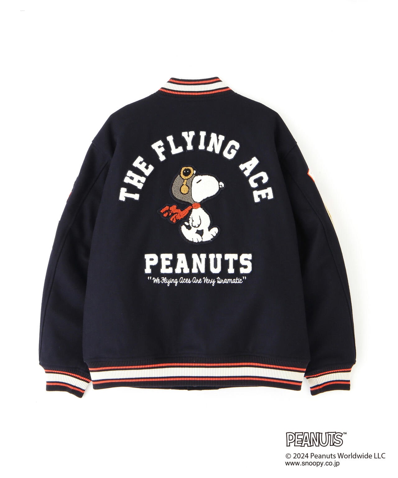 《AVIREX × PEANUTS》STADIUM JACKET "FLYING ACE" / スタジアムジャケット "フライング エース"