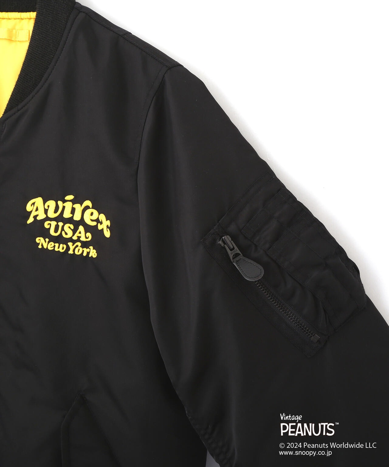 《AVIREX×PEANUTS》Charlie Brown MA-1/アヴィレックス×ピーナッツ チャーリーブラウン MA-1