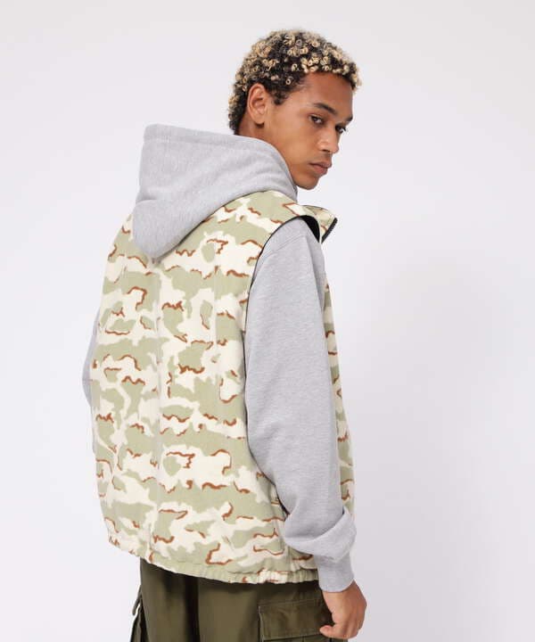 《直営店限定》REVERSIBLE FLEECE CAMO VEST / リバーシブル フリース