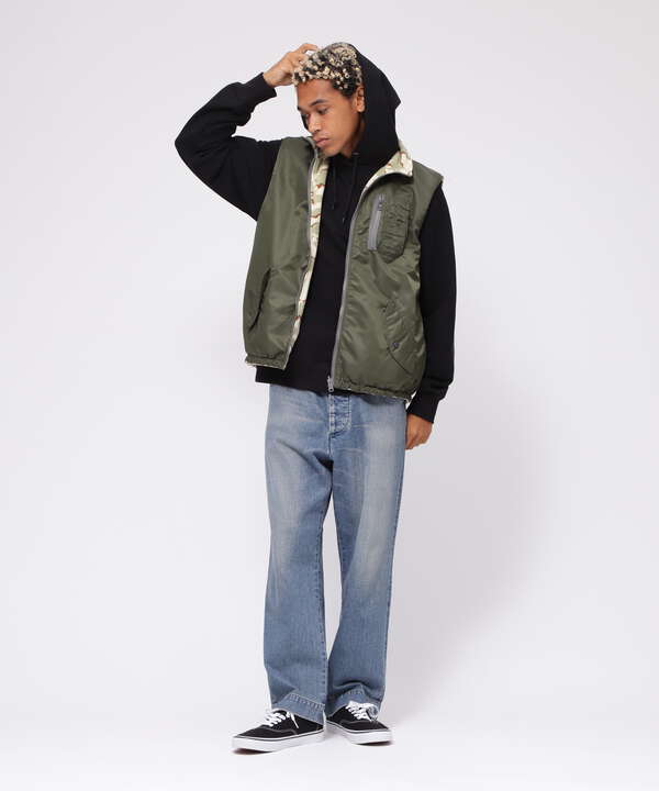 《直営店限定》REVERSIBLE FLEECE CAMO VEST / リバーシブル フリース