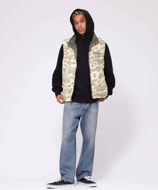 《直営店限定》REVERSIBLE FLEECE CAMO VEST / リバーシブル フリース