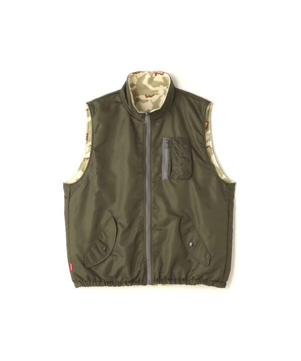 《直営店限定》REVERSIBLE FLEECE CAMO VEST / リバーシブル フリース