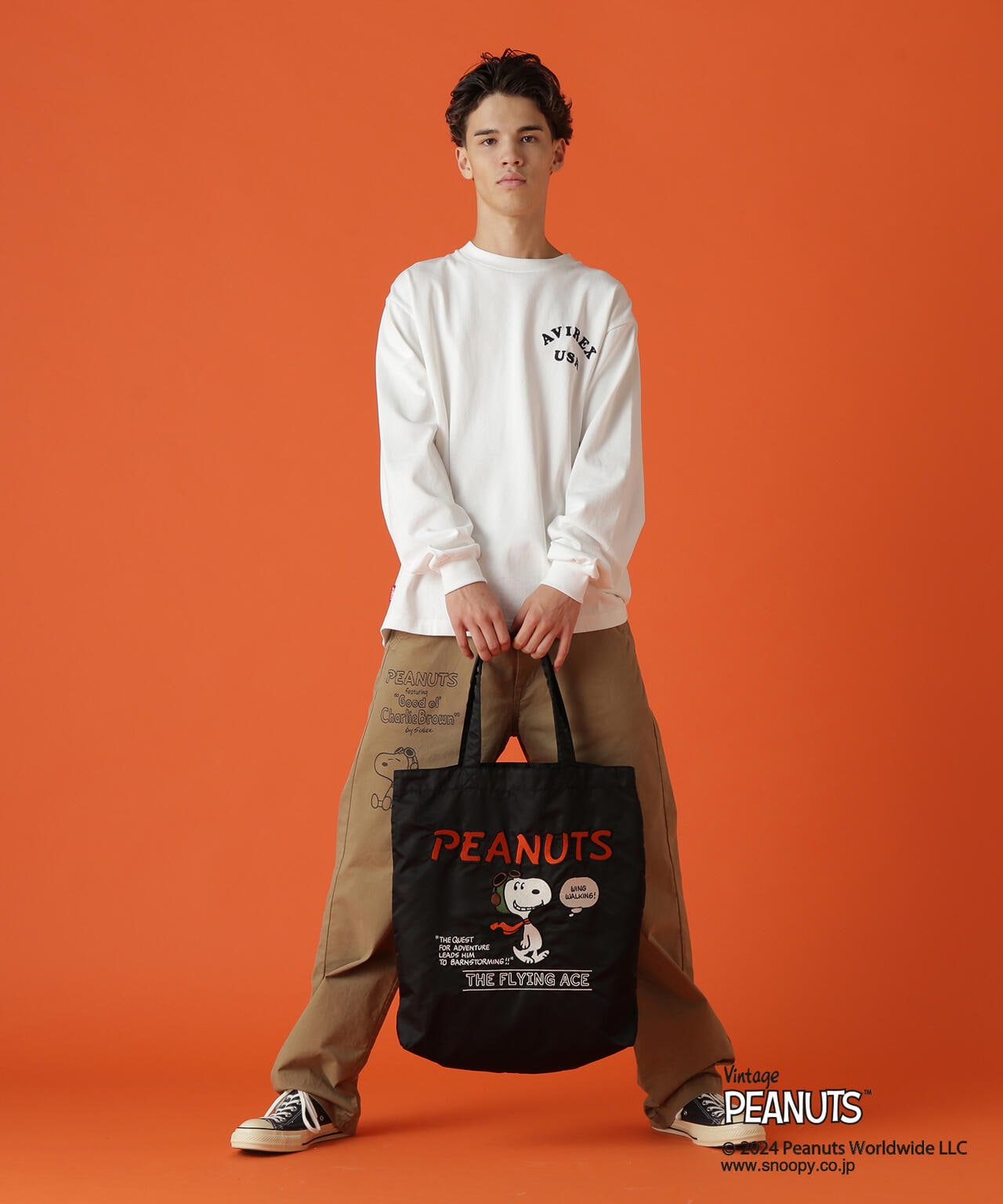 《AVIREX × PEANUTS》TOTE BAG "FLYING ACE" / トートバッグ "トートバッグ" / ピーナッツ 