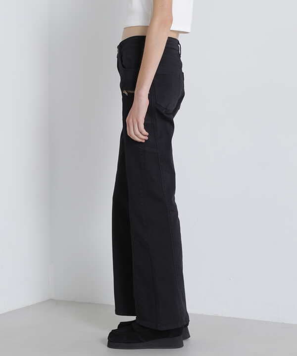 【直営店限定】SATIN FLARE STRECH PANTS/サテンフレアストレッチパンツ