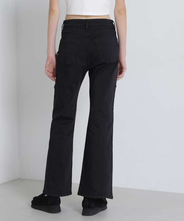 【直営店限定】SATIN FLARE STRECH PANTS/サテンフレアストレッチパンツ