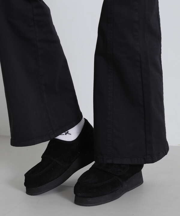 【直営店限定】SATIN FLARE STRECH PANTS/サテンフレアストレッチパンツ