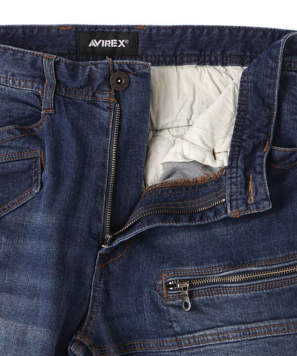 《直営店限定》STRETCH DENIM POCKET PANTS / ストレッチ デニム ポケット パンツ / AVIREX 