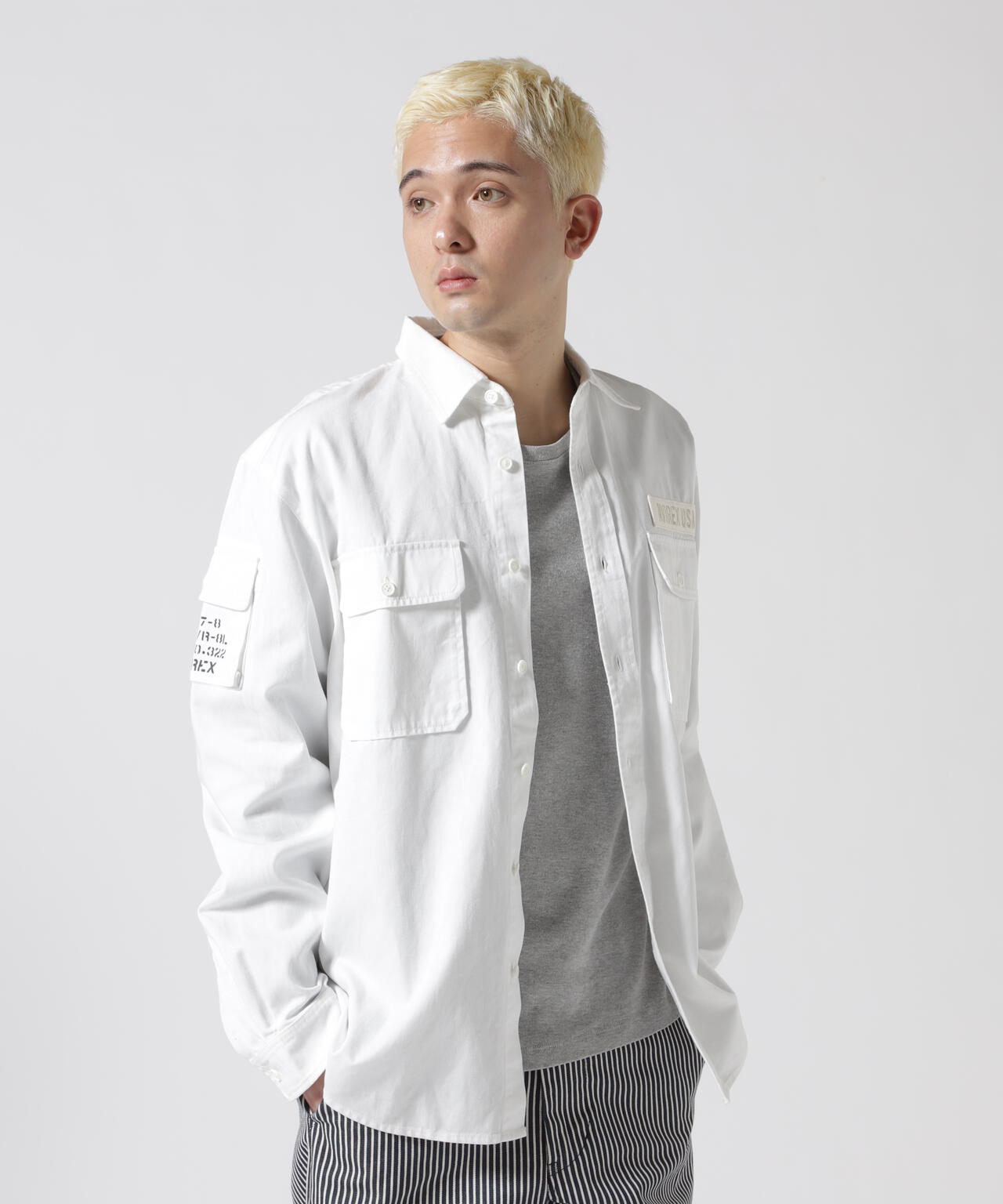 BASIC FATIGUE KHAKI L/S SHIRT/長袖 ファティーグ カーキ シャツ 