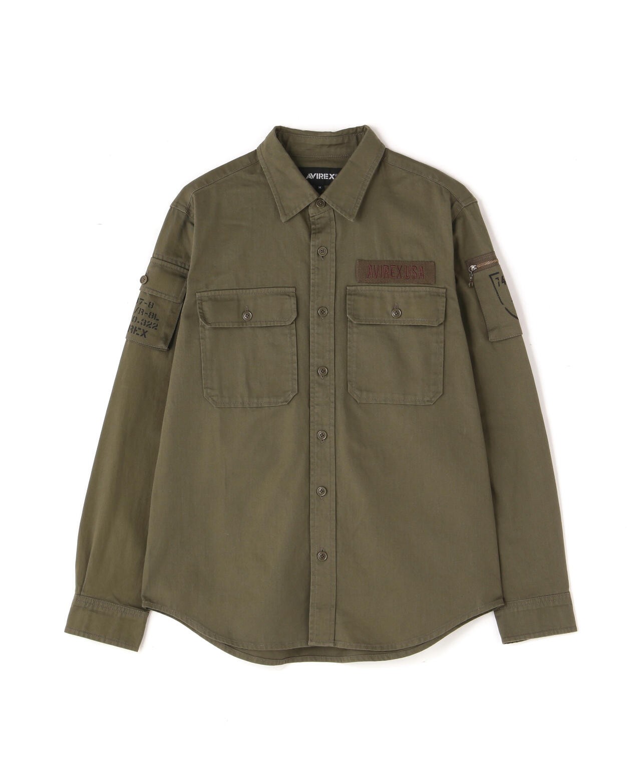 BASIC FATIGUE KHAKI L/S SHIRT/長袖 ファティーグ カーキ シャツ | AVIREX ( アヴィレックス ) | US  ONLINE STORE（US オンラインストア）